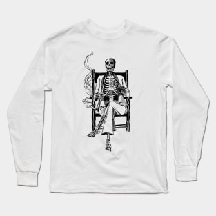 Smoking skeleton Long Sleeve T-Shirt